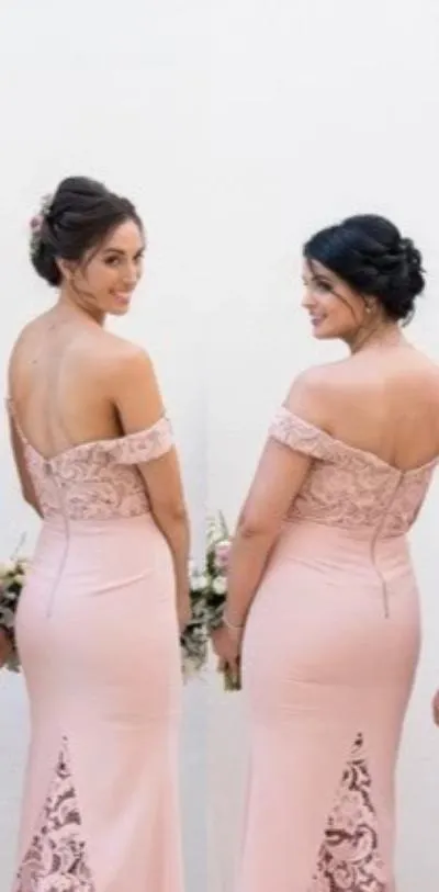 Mermaid Pearl Pink Bridesmaid Dress