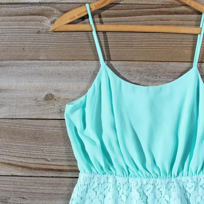 Midnight Lace Dress in Mint