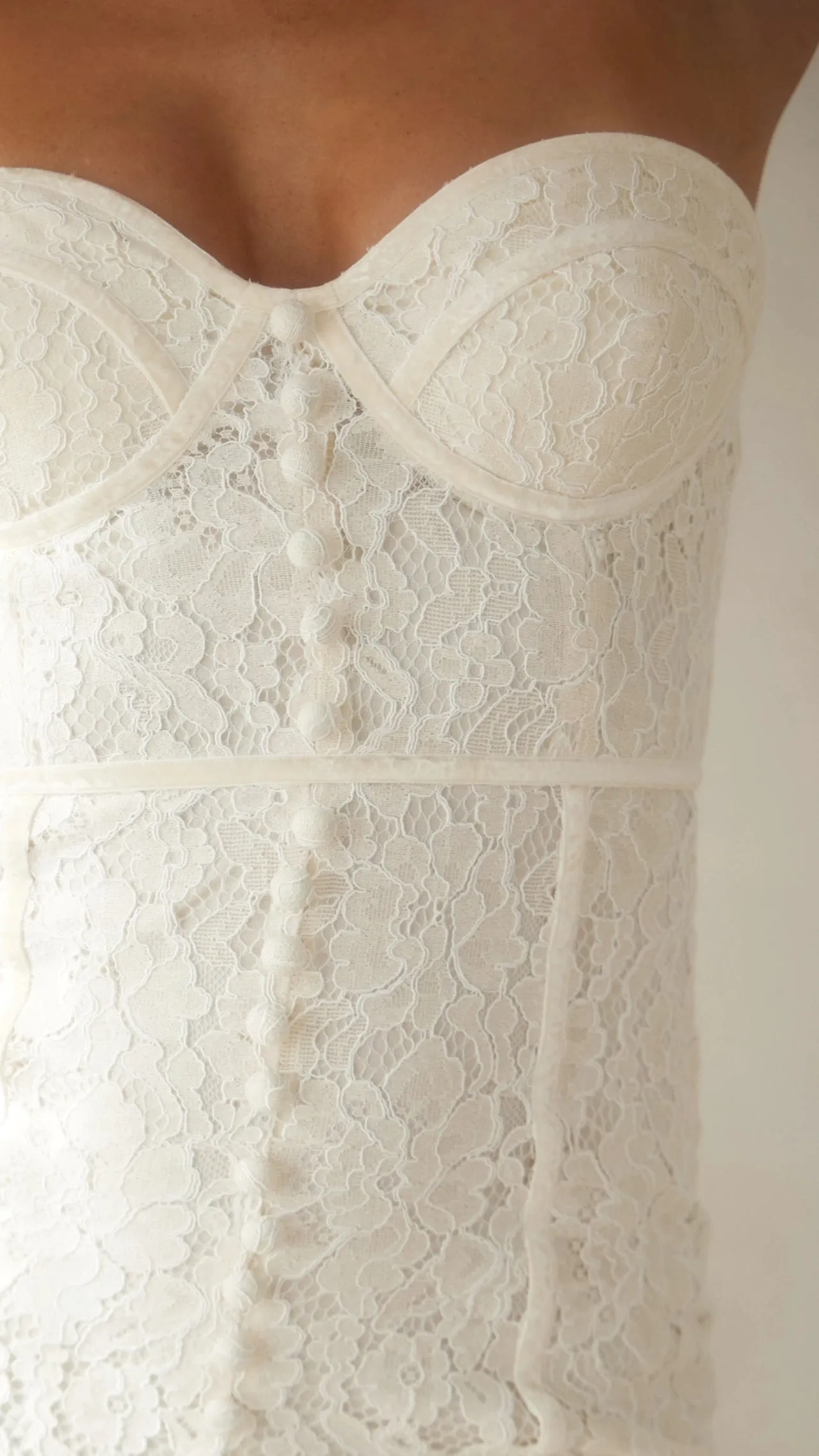 Misses Strapless Lace Dress