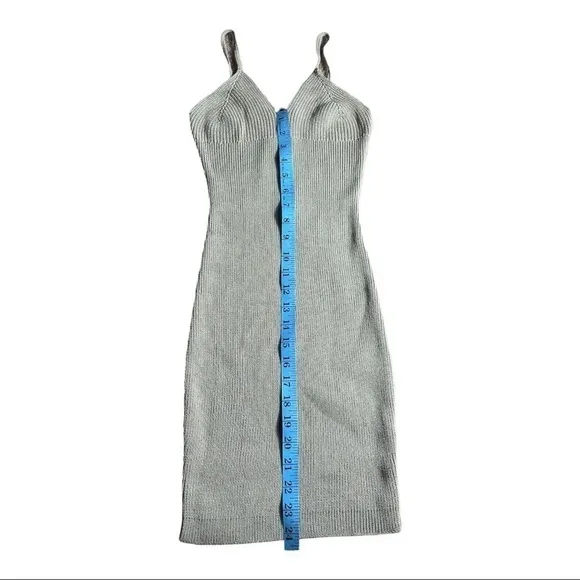 𝅺MISSGUIDED Womens Re_Styld Mint Tape Yarn Knit Mini Dress Olive