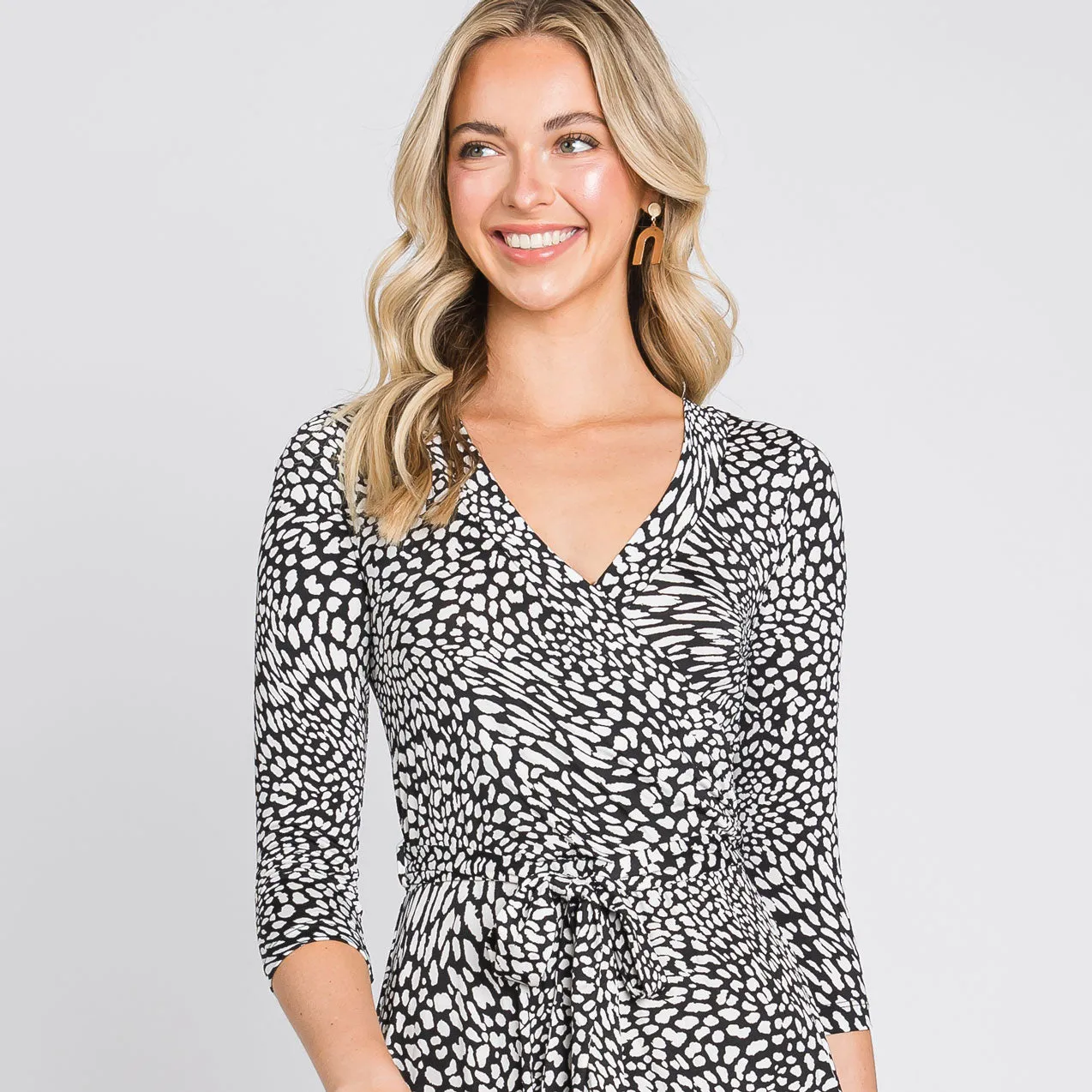 Modern Polka Venechia Essential Wrap Dress