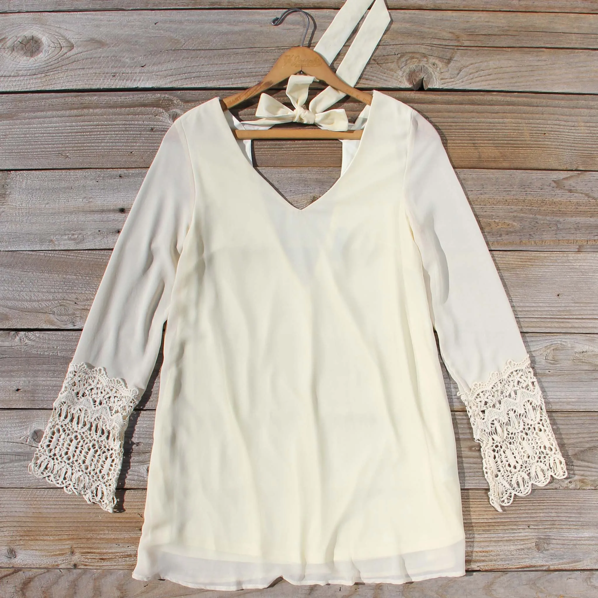 Moon & Feather Dress in Cream