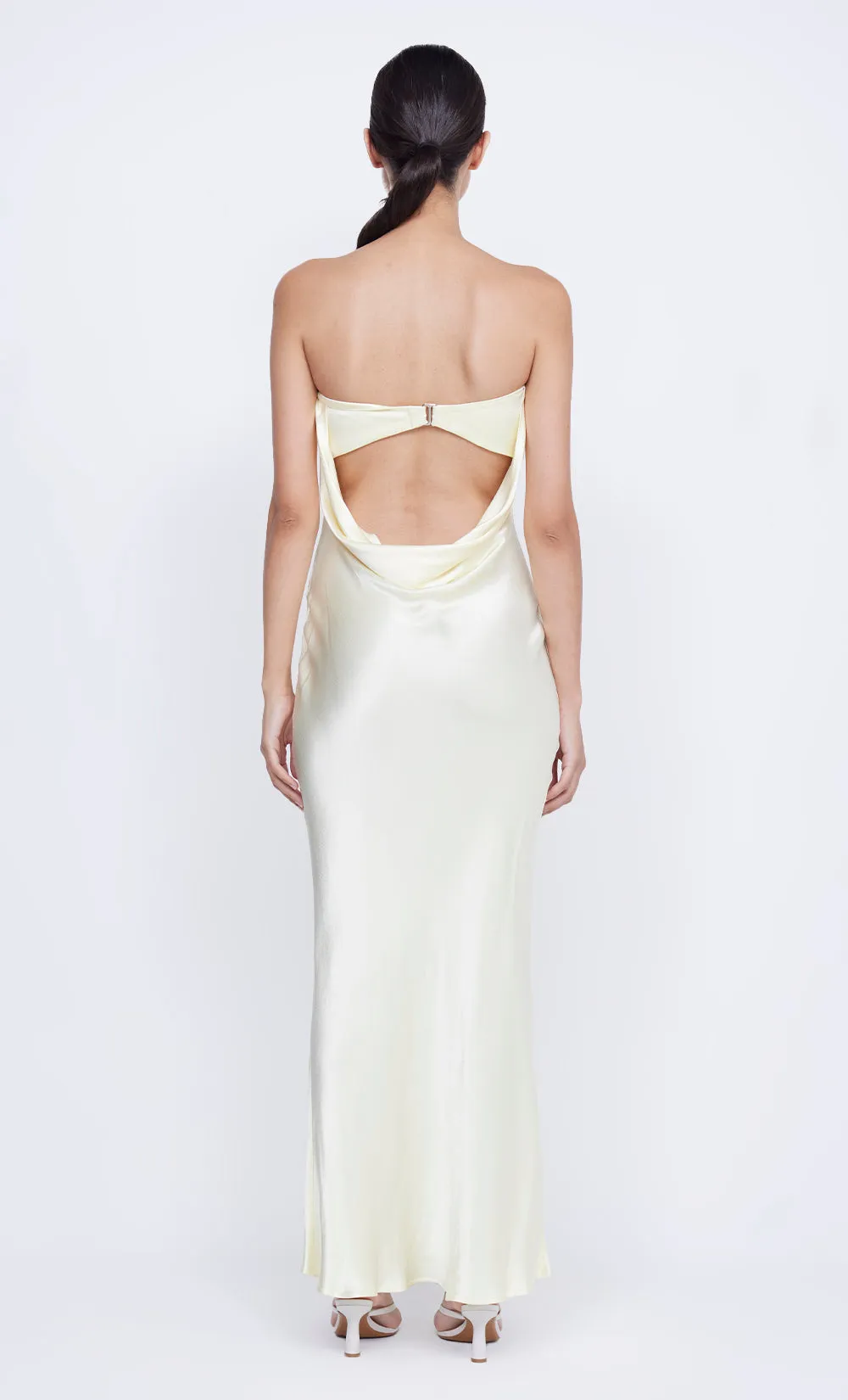 MOONDANCE STRAPLESS DRESS - ICE YELLOW