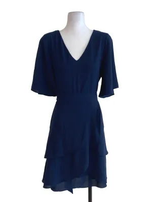 Navy Blue Overlapped Dress TEM