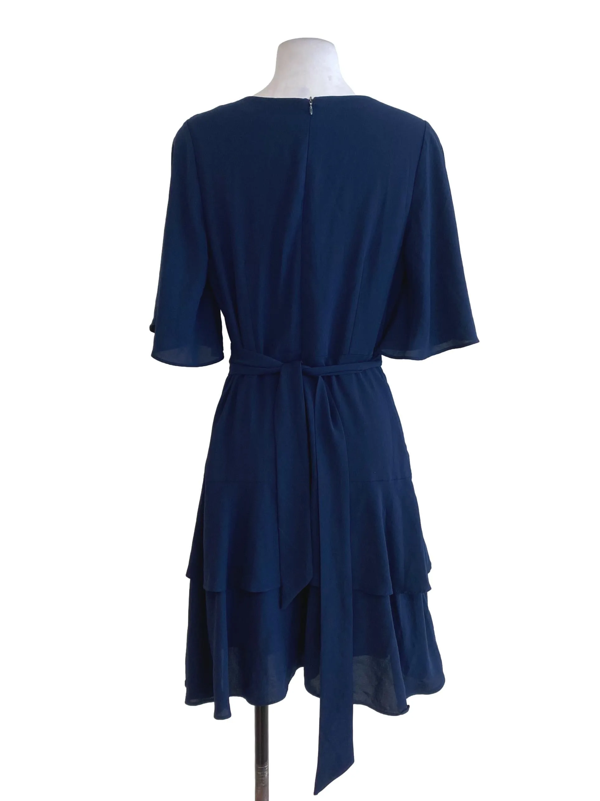 Navy Blue Overlapped Dress TEM