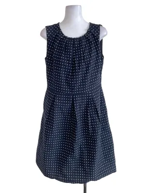 Navy Blue Polka Dots Bouffont Dress