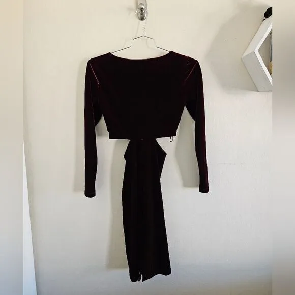 NBD x REVOLVE Adore You Midi Dress in Black Berry, sz XS