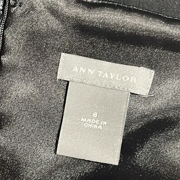 NEW Ann Taylor Strapless Black Sequin Bust-line Mini Cocktail Dress SZ 8
