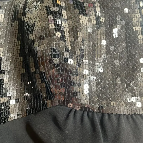 NEW Ann Taylor Strapless Black Sequin Bust-line Mini Cocktail Dress SZ 8