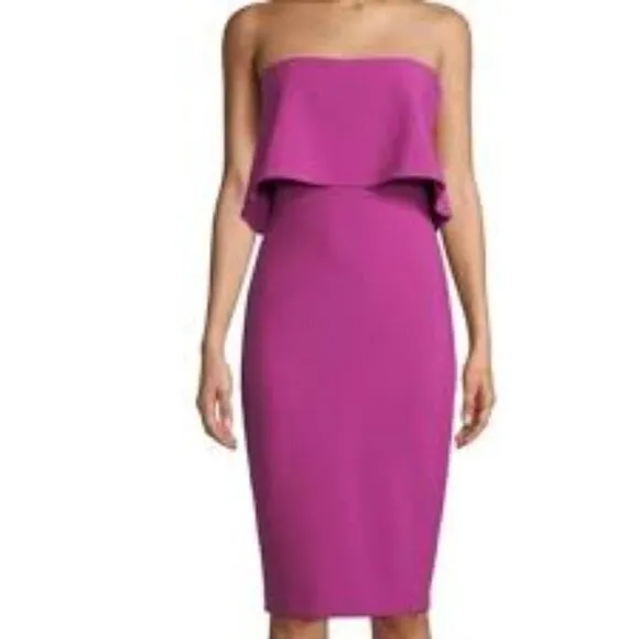 New LIKELY Driggs Strapless Pink Raspberry‎ Cocktail Dress 2