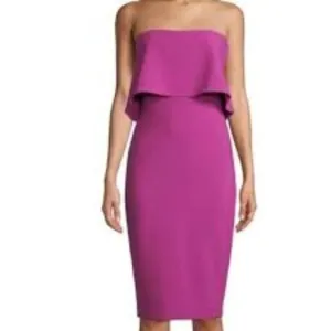 New LIKELY Driggs Strapless Pink Raspberry‎ Cocktail Dress 2