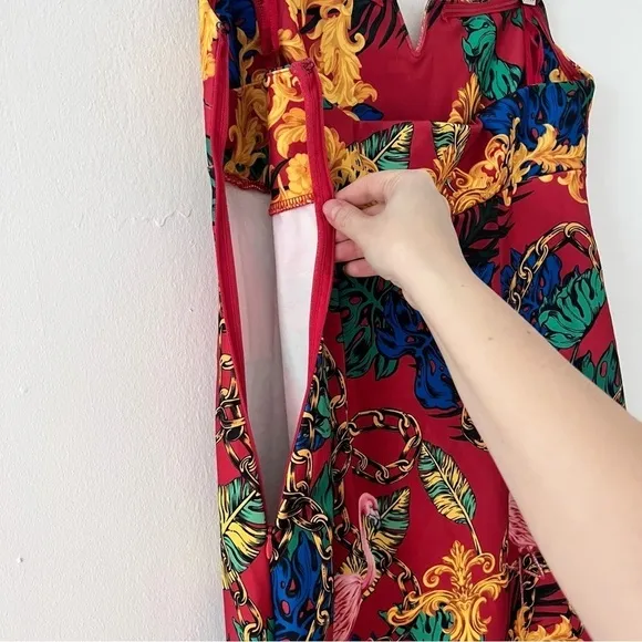 NEW Pomme Chan x Urban Outfitters Printed Donnie Tropical Strapless Mini Dress