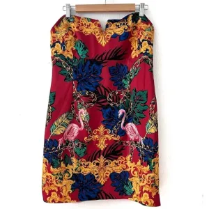 NEW Pomme Chan x Urban Outfitters Printed Donnie Tropical Strapless Mini Dress