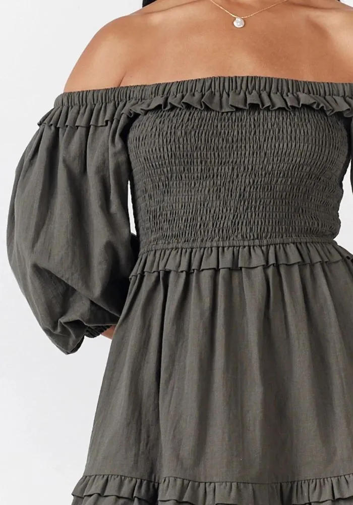 Northern Mini Dress- Forest