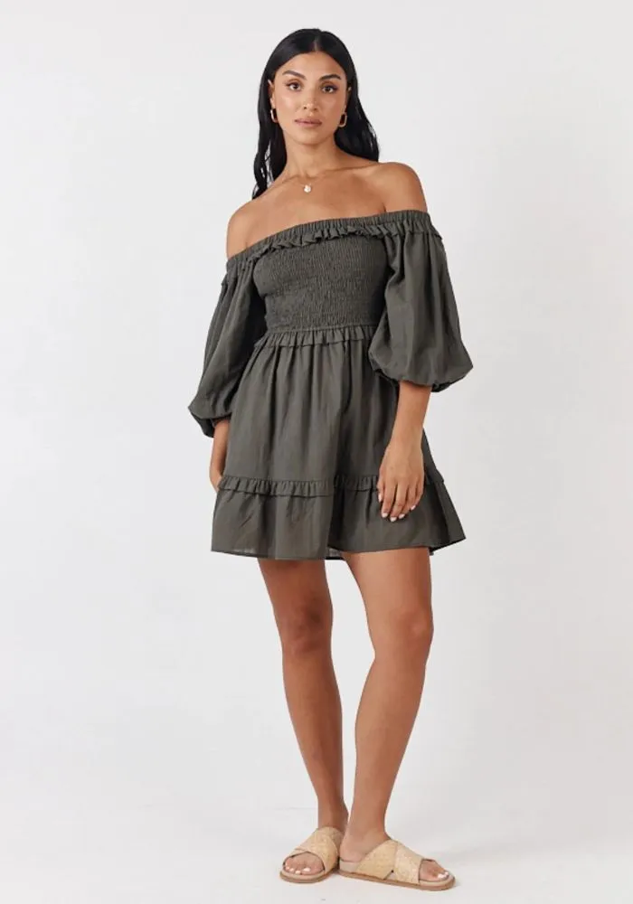 Northern Mini Dress- Forest