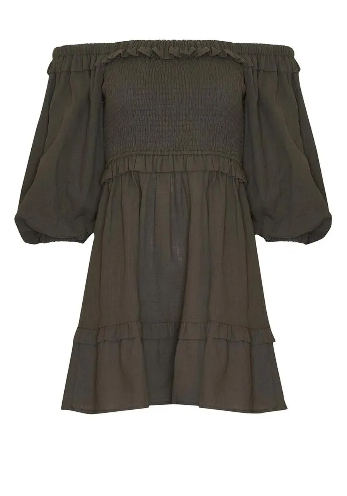 Northern Mini Dress- Forest