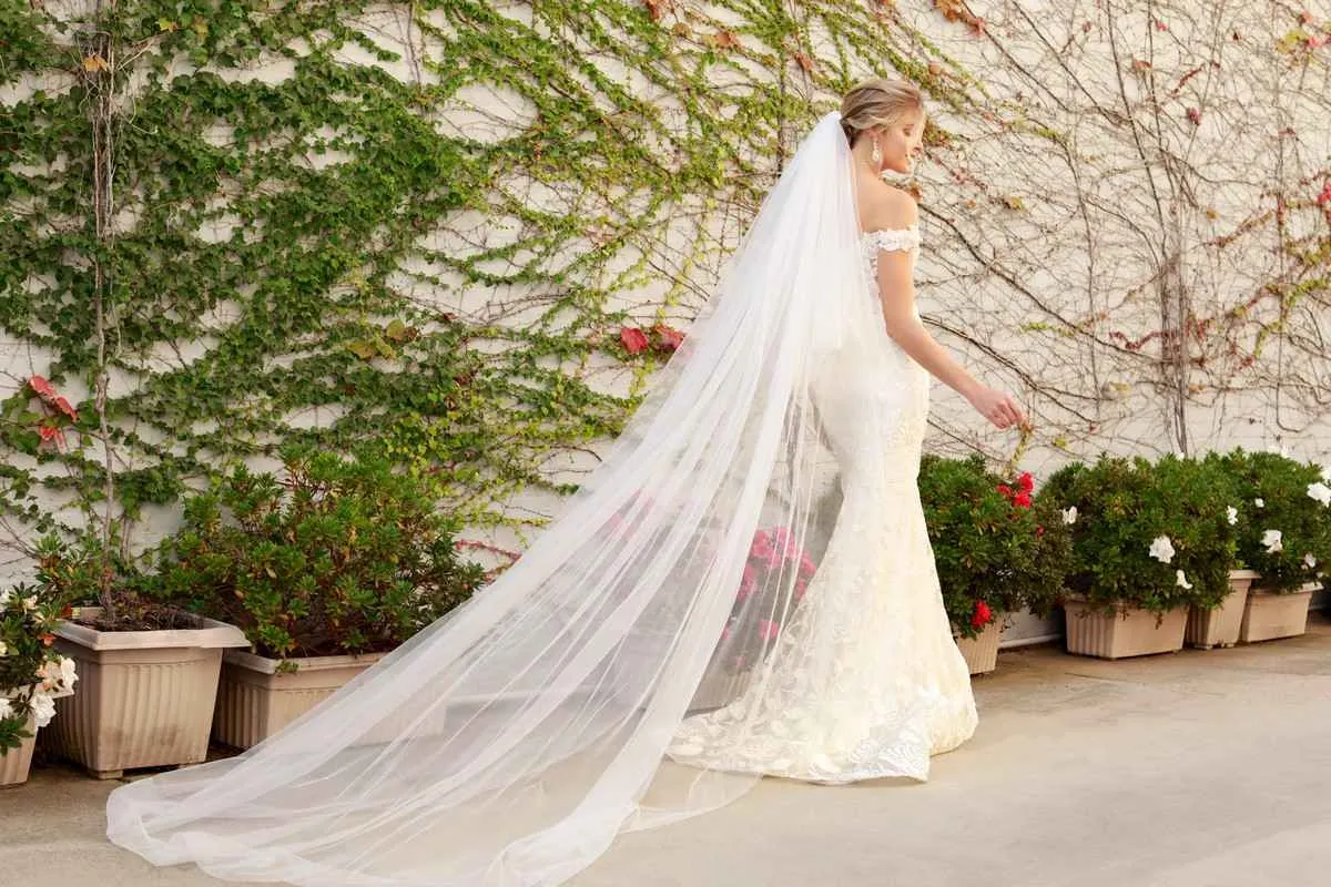 Nox Anabel C439W Off The Shoulder Boho Inspired Lace Mermaid Gown
