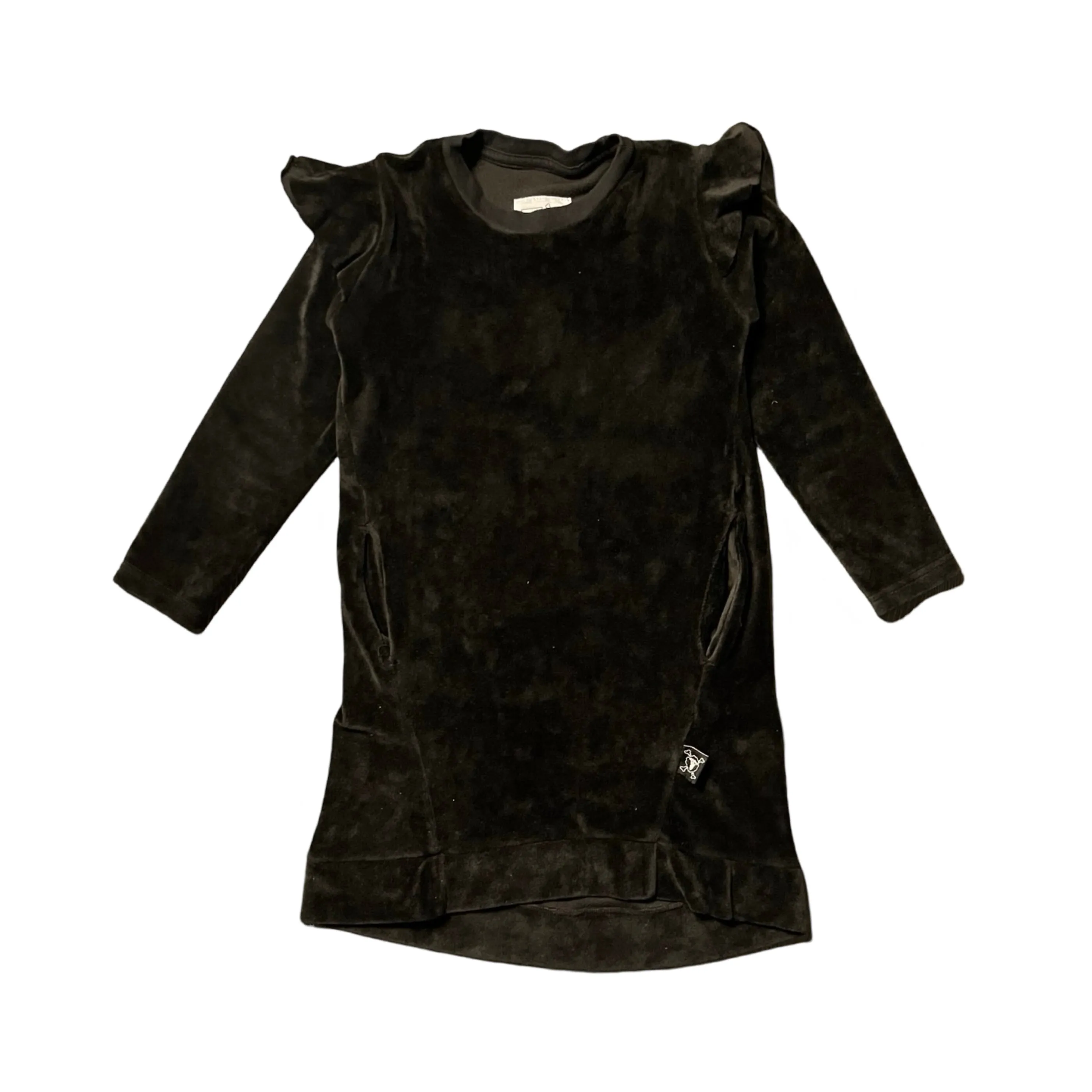Nununu Velvet Ruffled Sleeve Dress