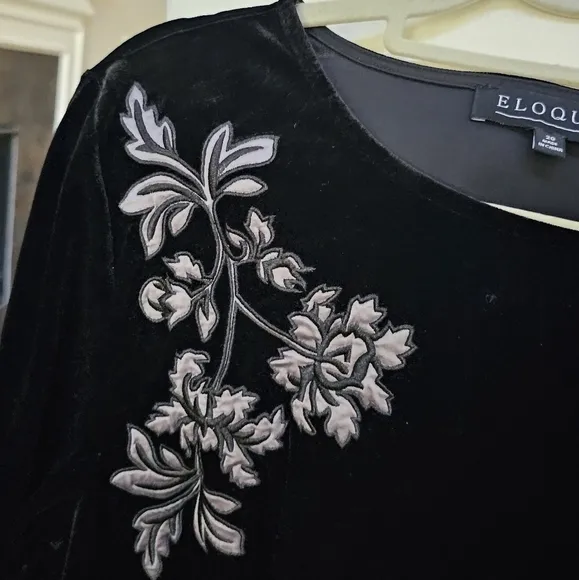 Nwot Eloquii black velvet dress knee length size20
