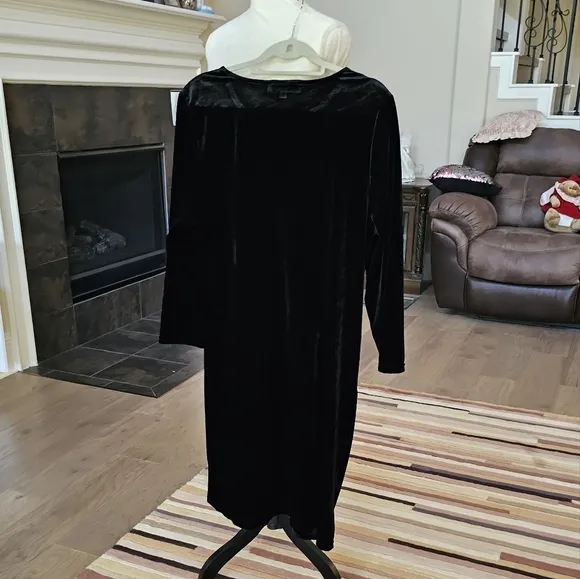 Nwot Eloquii black velvet dress knee length size20