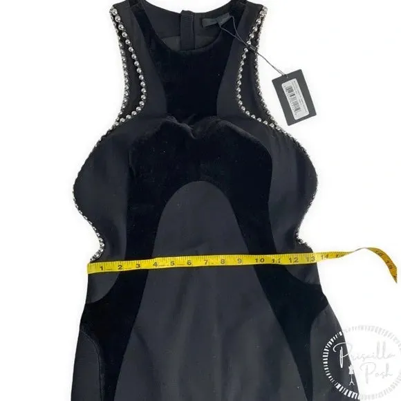 NWT ALEXANDER WANG Ball-chain Accent Paneled Dress In Black $1495 Runway Dress