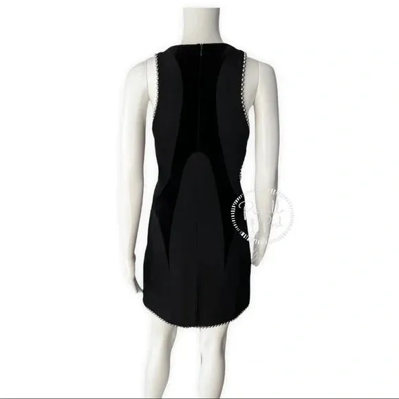 NWT ALEXANDER WANG Ball-chain Accent Paneled Dress In Black $1495 Runway Dress