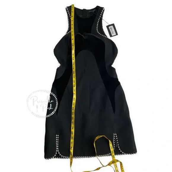 NWT ALEXANDER WANG Ball-chain Accent Paneled Dress In Black $1495 Runway Dress