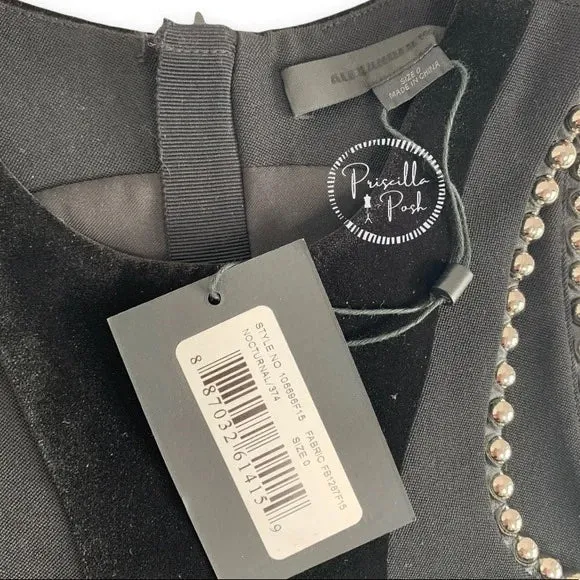 NWT ALEXANDER WANG Ball-chain Accent Paneled Dress In Black $1495 Runway Dress