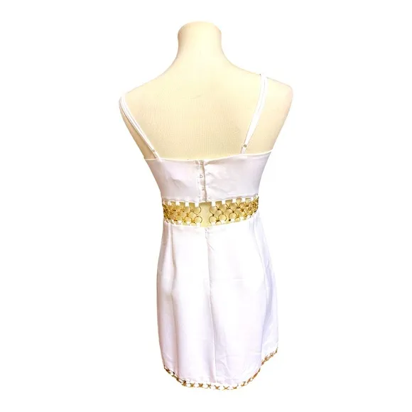 NWT Carey Chain Waist Gothic Mini Dress