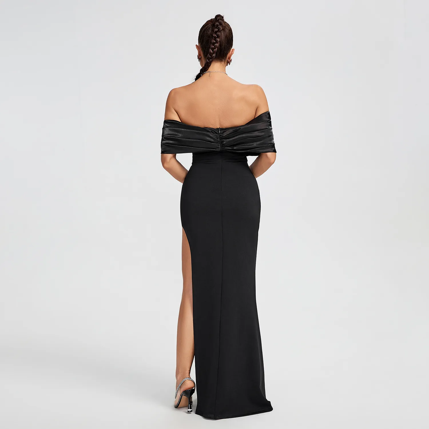 Off Shoulder Demure Maxi Dress KLYW001