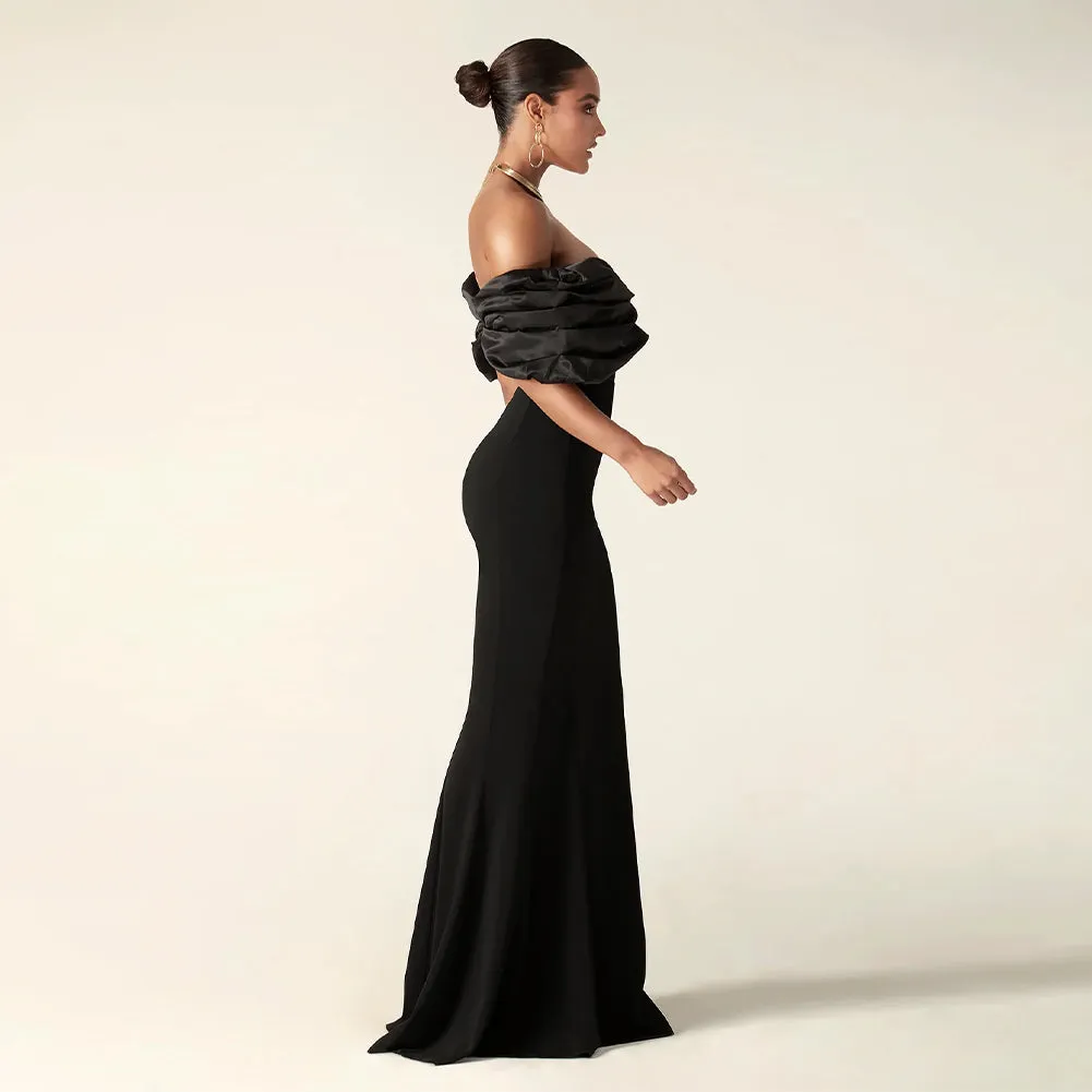 Off Shoulder Demure Maxi Dress KLYW001