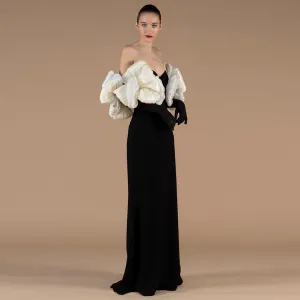 Off Shoulder Long Sleeve Gentlewomanly Maxi Bandage Dress HL9999