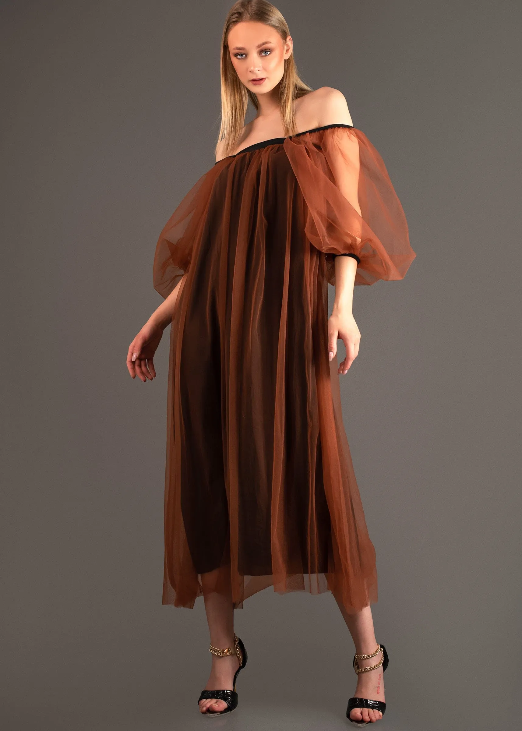 Off Shoulder Tulle Dress