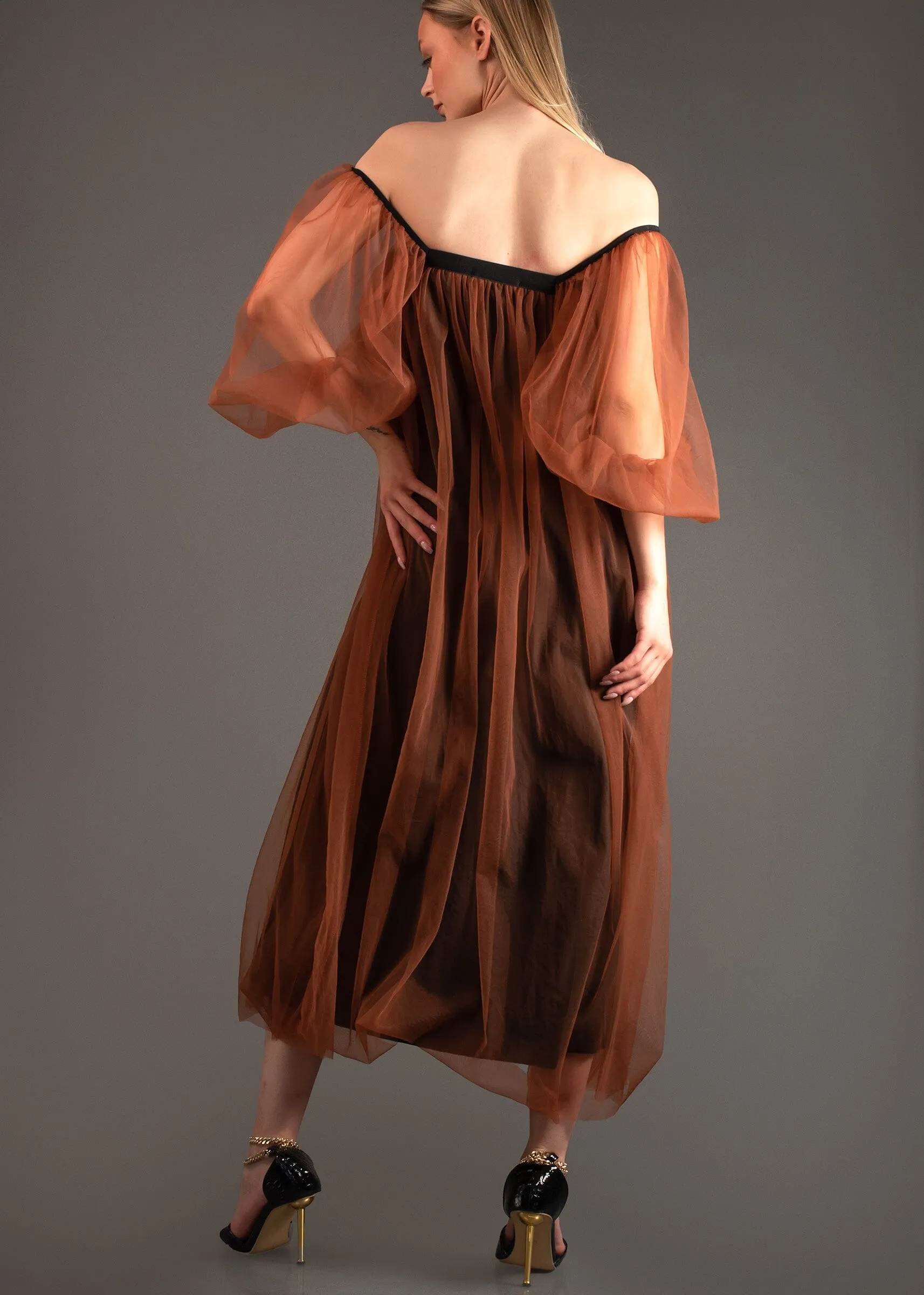 Off Shoulder Tulle Dress