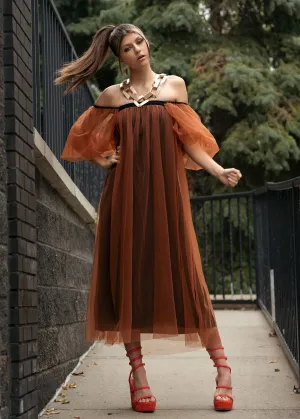 Off Shoulder Tulle Dress