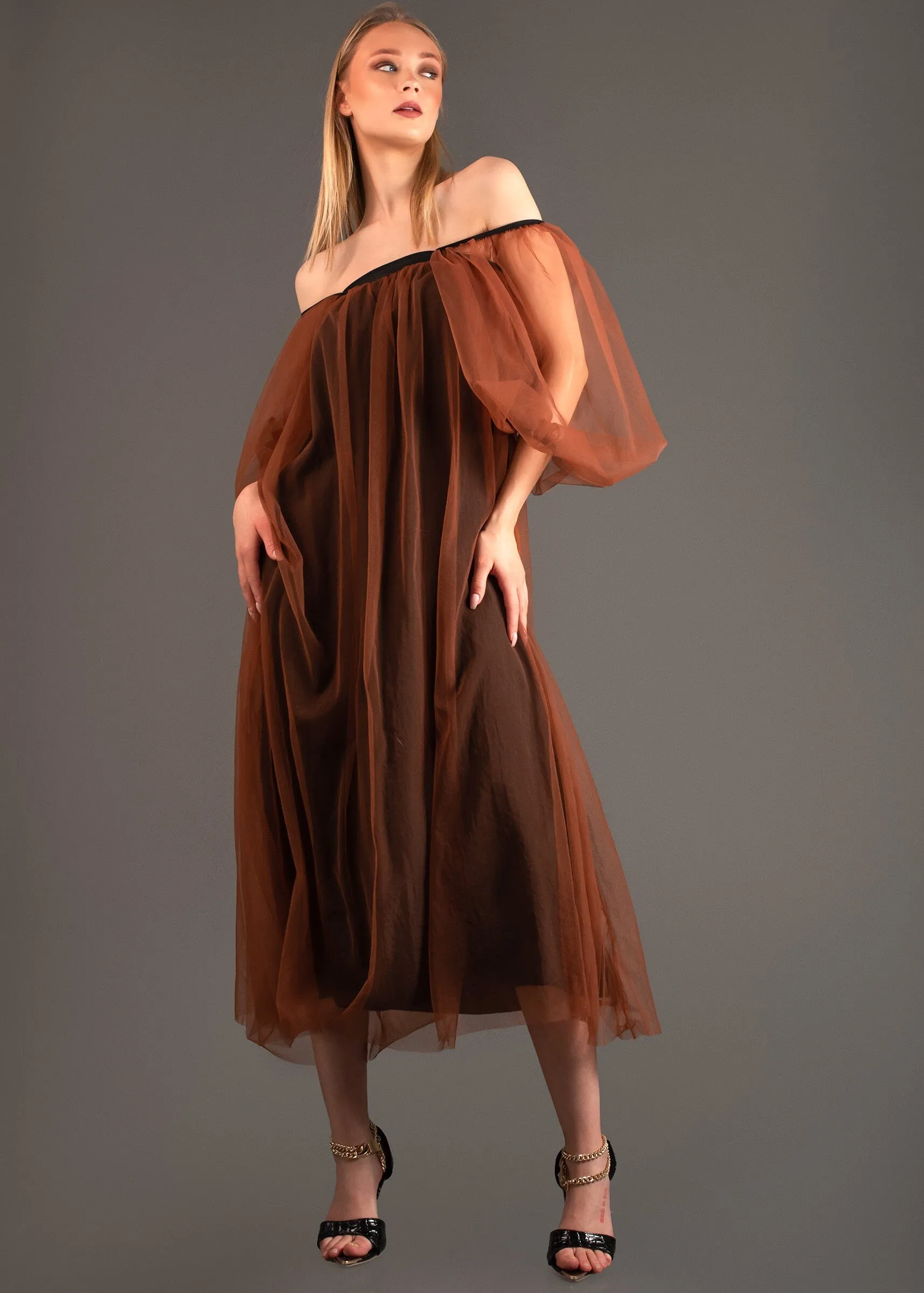 Off Shoulder Tulle Dress