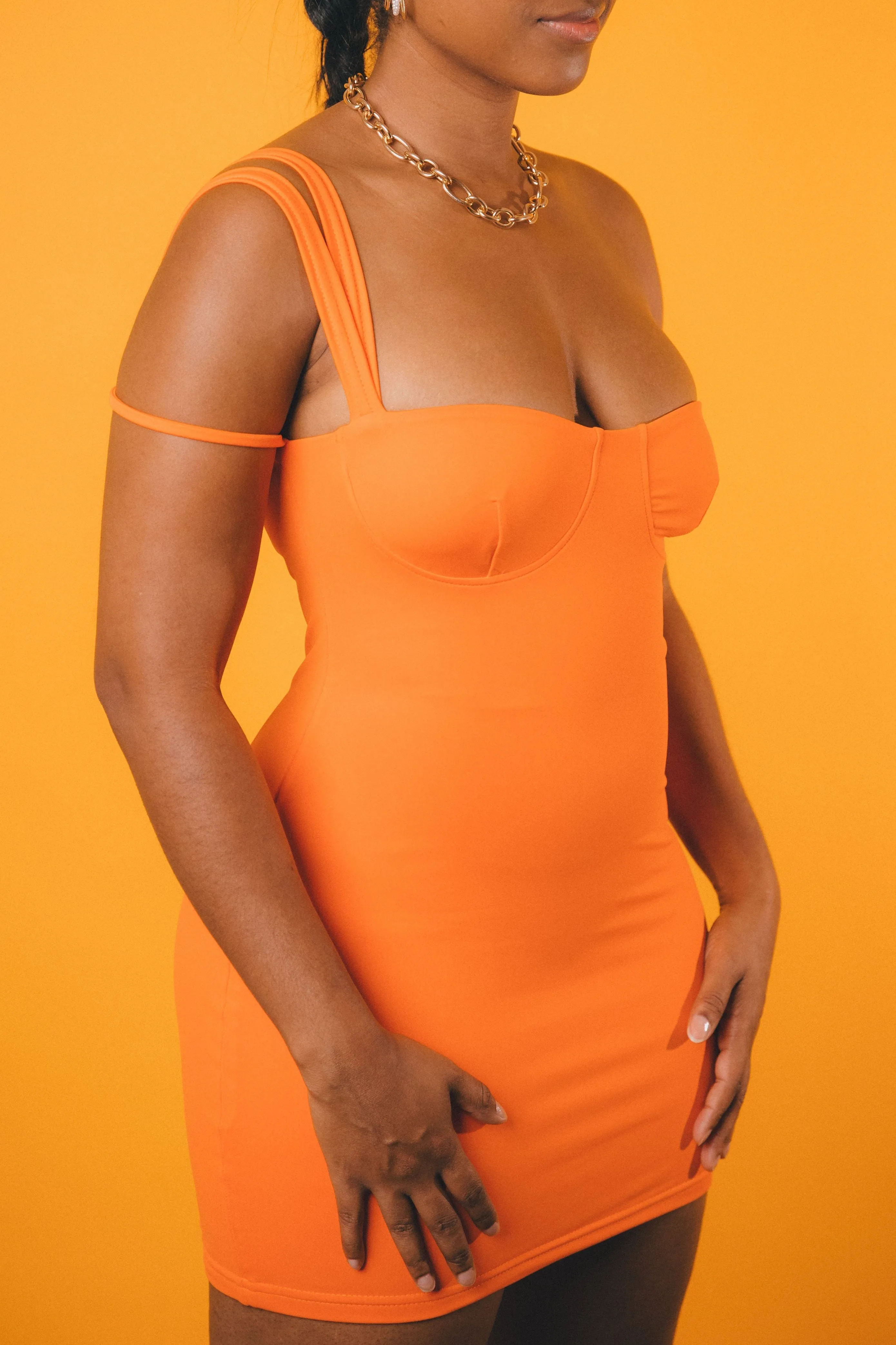 Orange Mini Dress