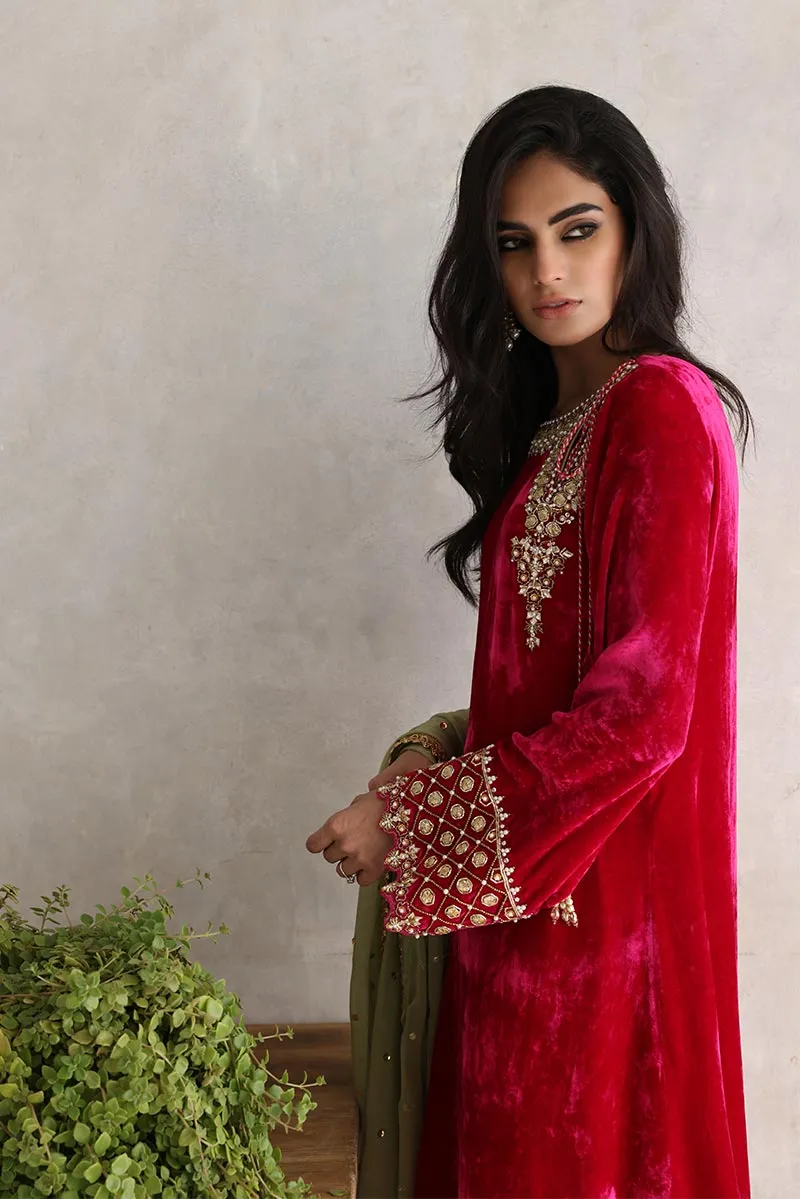Pakistani Dress Online in Hot Pink Shade 2021 #PF169
