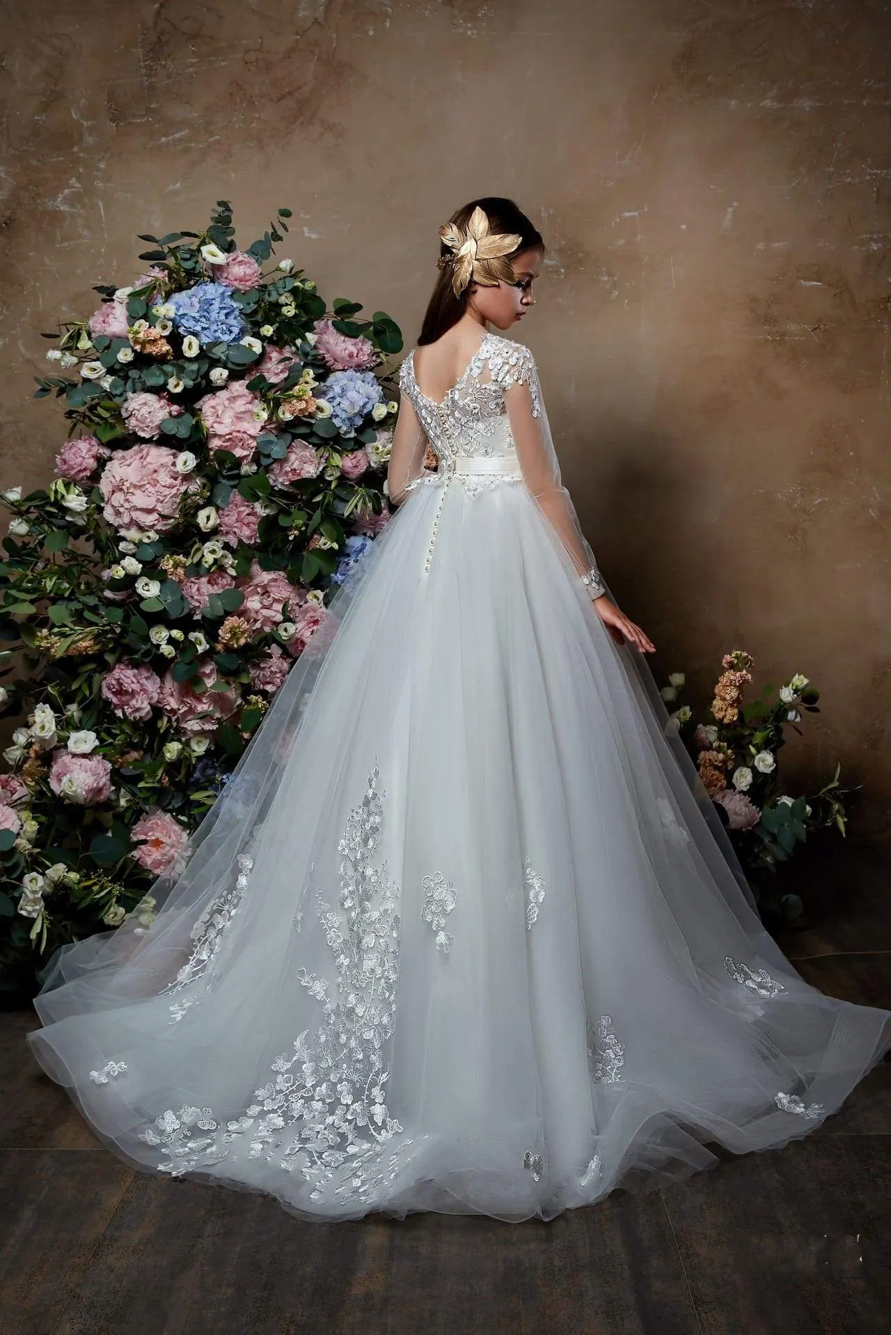 Paloma-First Communion Dress with Long Sleeves