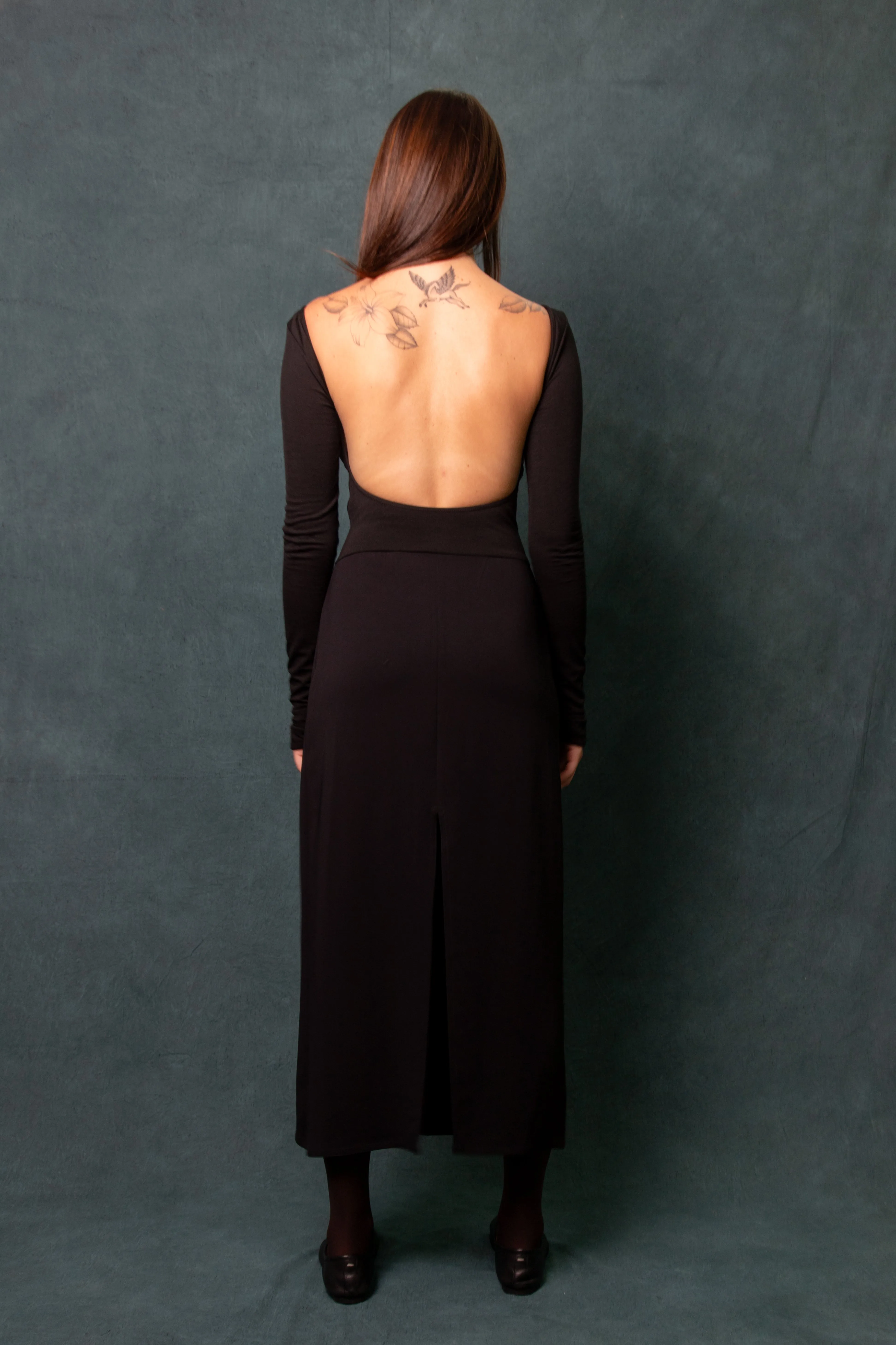 Patricia Backless Maxi Dress - Black (PO)