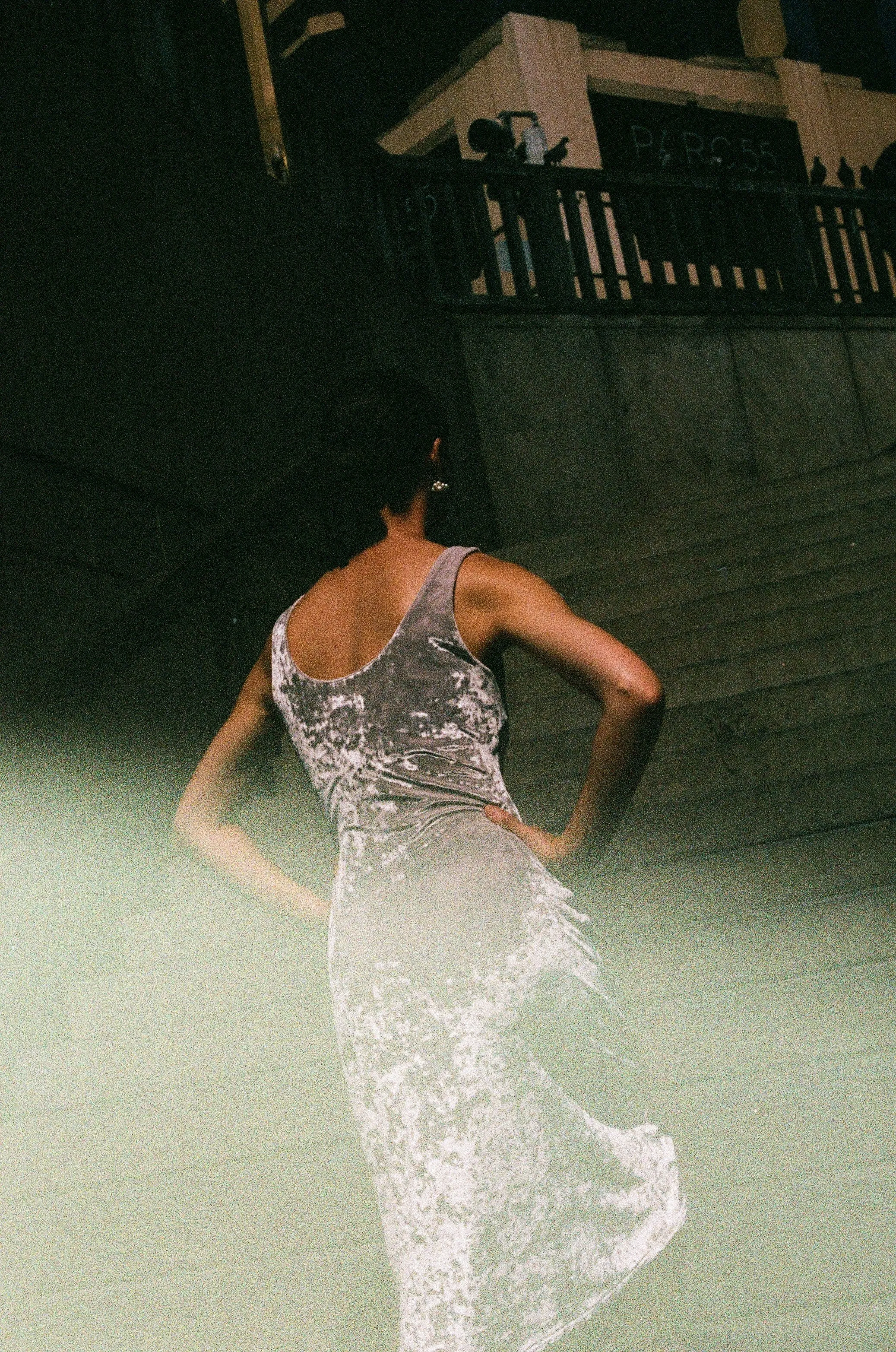 Pearl velvet dress