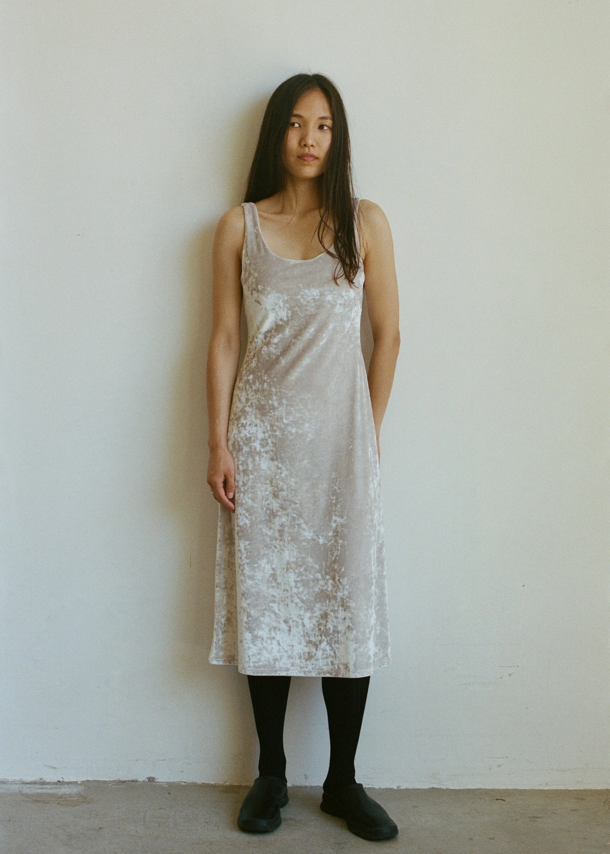 Pearl velvet dress