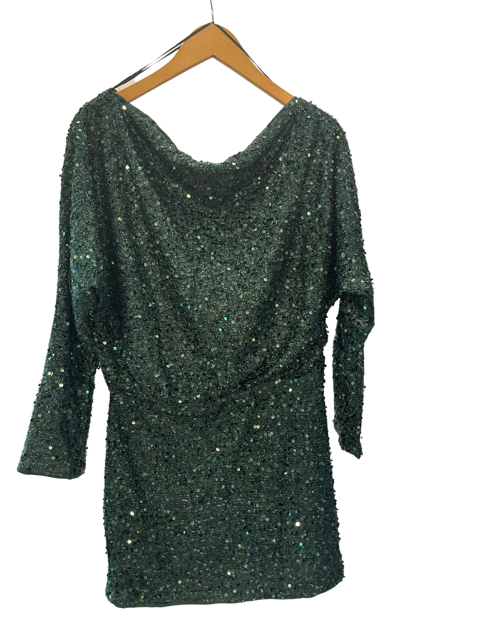 PENELOPE DRESS MINI SEQUIN GREEN