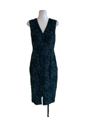 Pine Green Floral A-Line Dress LB