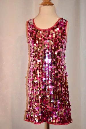 'Pink Sequin Mini Dress'