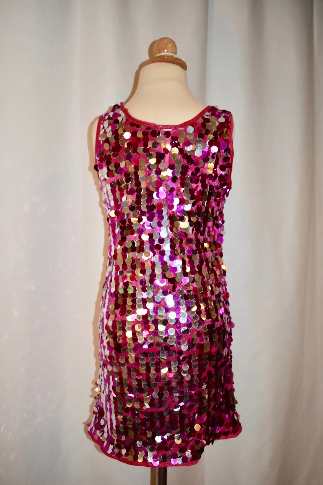 'Pink Sequin Mini Dress'