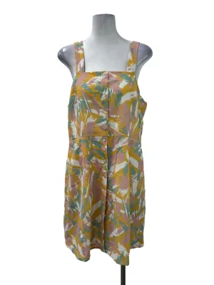 Pink Splash Pattern Sleeveless Dress