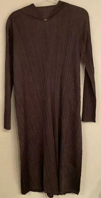 Pleats Please Brown Dress