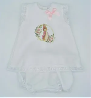 Rabbit A-Line Dress and Bloomers - 6-12M