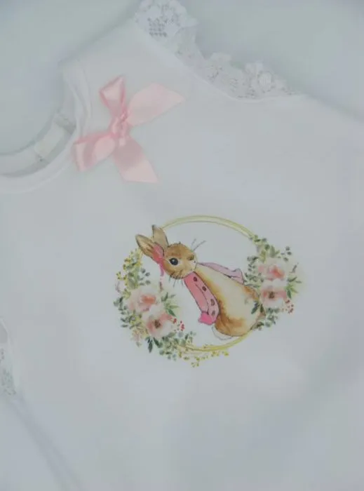 Rabbit A-Line Dress and Bloomers - 6-12M